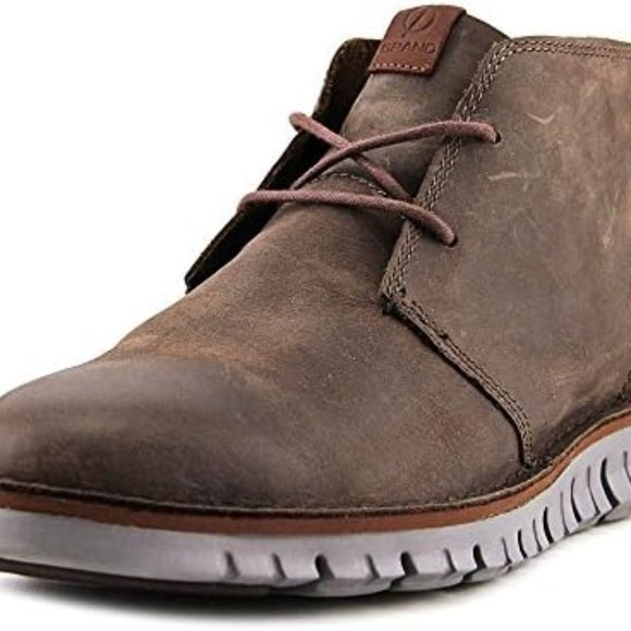 Cole Haan Mens Zerogrand Stichout Chukka Chestnut Leather/Ironstone 7 D main image 4